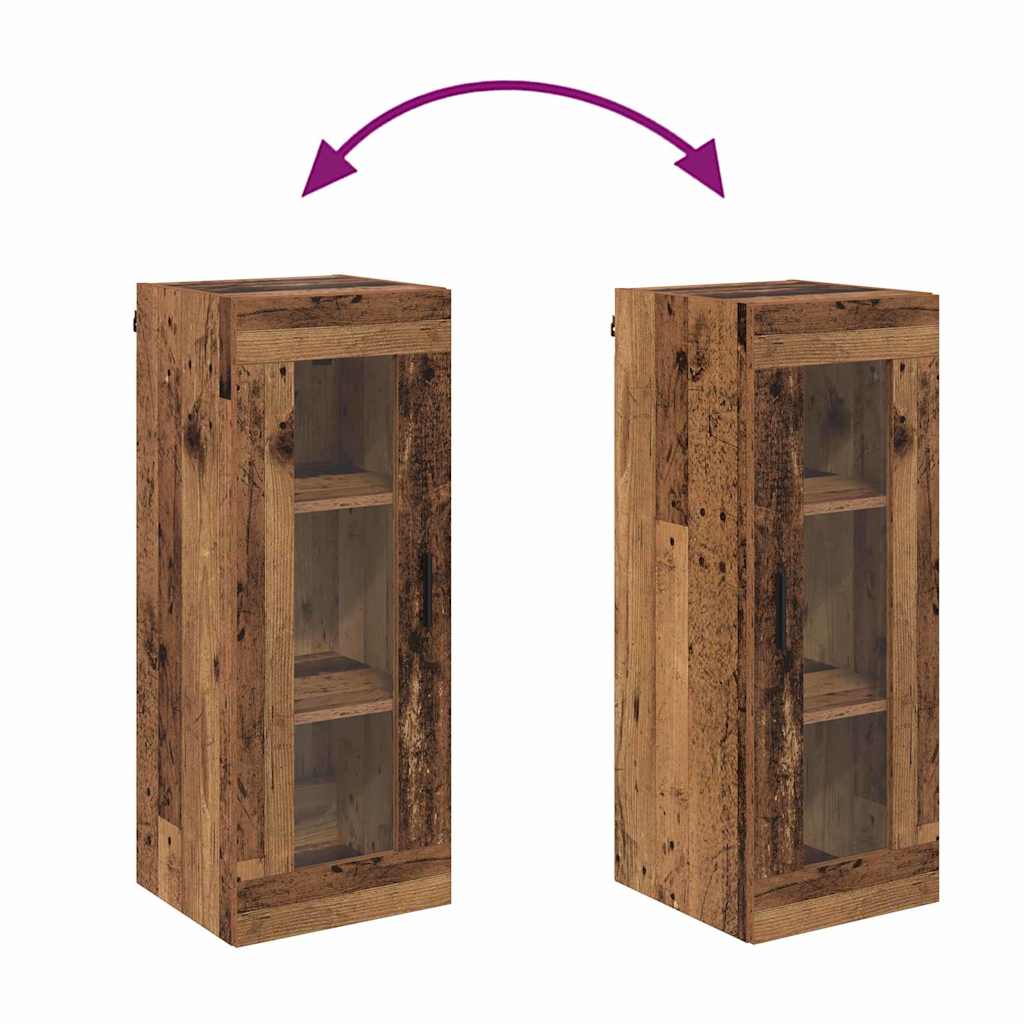 vidaXL Επιτοίχιο ντουλάπι Παλιό Ξύλο 34,5 x 34 x 90 εκ.