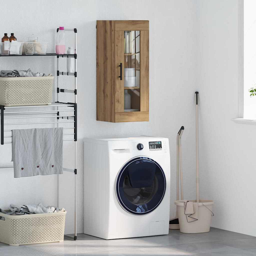 vidaXL Επιτοίχιο ντουλάπι Artisan Oak 34,5 x 34 x 90 εκ.