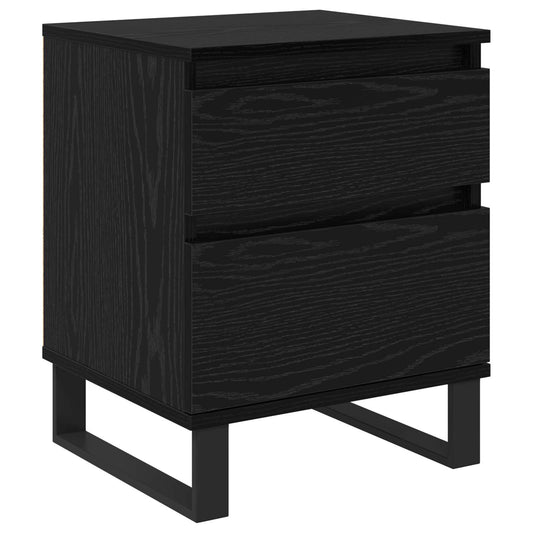 vidaXL Κομοδίνο Μαύρη Οξυά 40 x 35 x 50 εκ. Επεξεργασμένο Ξύλο
