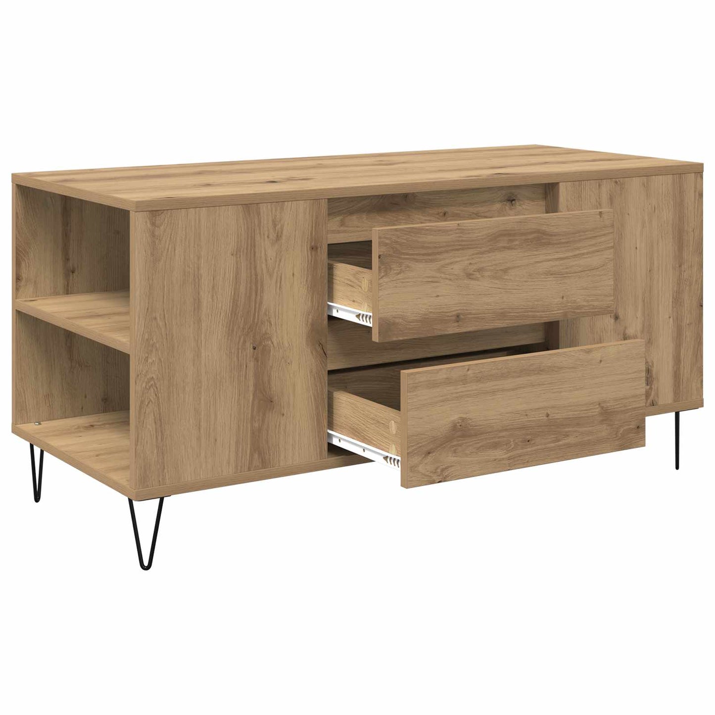 vidaXL Τραπεζάκι σαλονιού με συρτάρι Artisan Oak 102 x 44,5 x 50 εκ