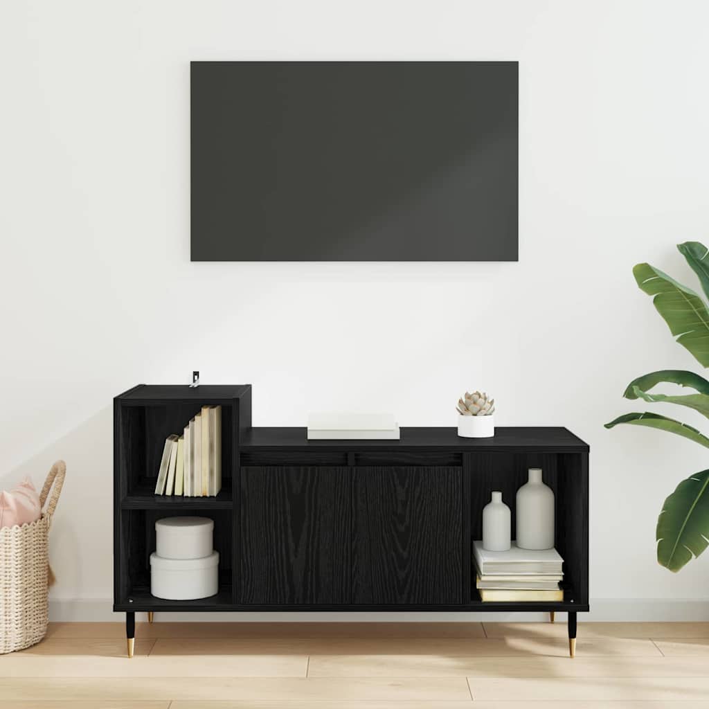 vidaXL Ντουλάπι TV Μαύρη Οξυά 100 x 35 x 55 εκ Επεξεργασμένο ξύλο