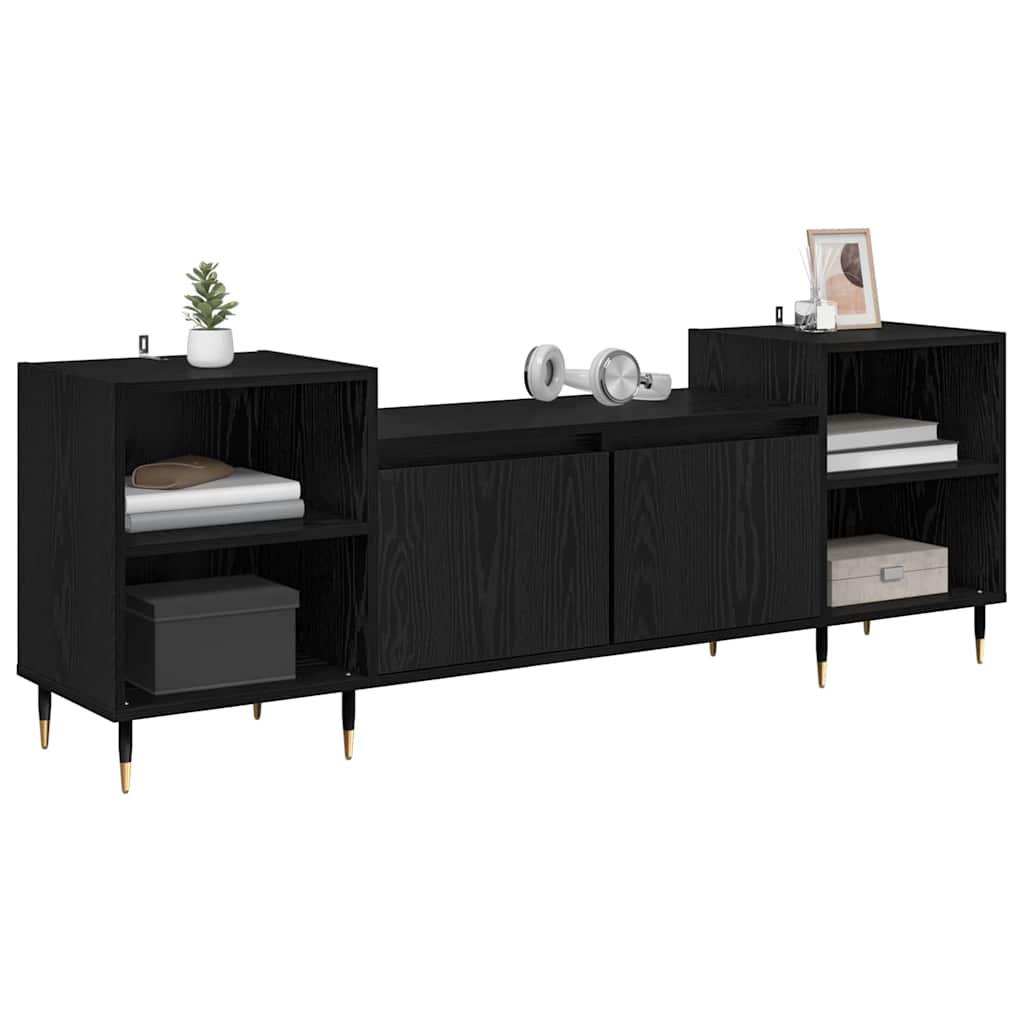 vidaXL Ντουλάπι TV Μαύρη Οξυά 160 x 35 x 55 εκ. Επεξεργασμένο ξύλο