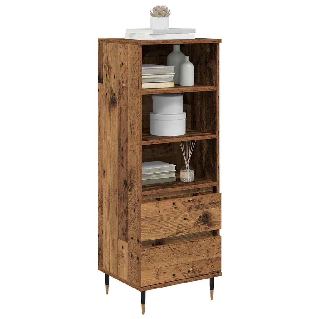 vidaXL Highboard Παλιό Ξύλο 40 x 36 x 110 εκ. Επεξεργασμένο ξύλο