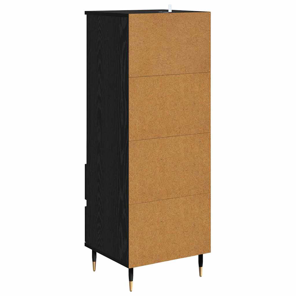 vidaXL Highboard Μαύρη Οξυά 40 x 36 x 110 εκ. Επεξεργασμένο ξύλο