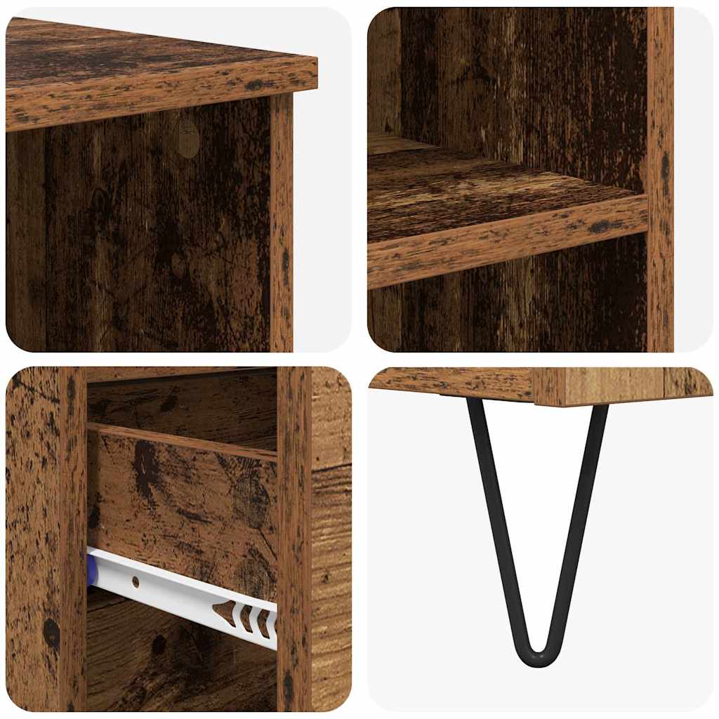 vidaXL Highboard Παλιό Ξύλο 40 x 36 x 110 εκ. Επεξεργασμένο ξύλο