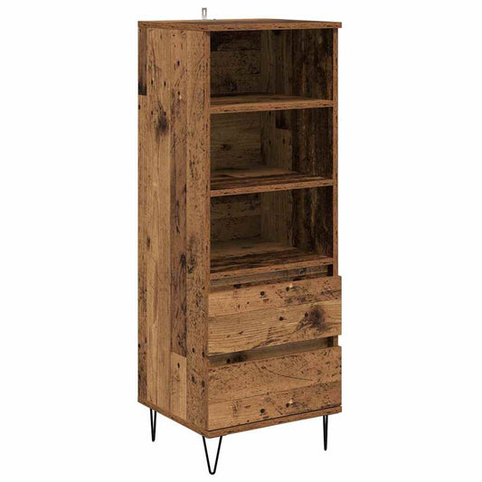 vidaXL Highboard Παλιό Ξύλο 40 x 36 x 110 εκ. Επεξεργασμένο ξύλο