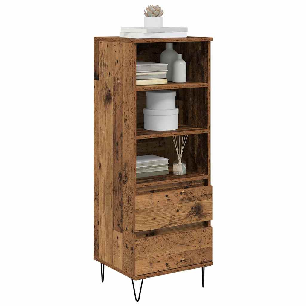 vidaXL Highboard Παλιό Ξύλο 40 x 36 x 110 εκ. Επεξεργασμένο ξύλο