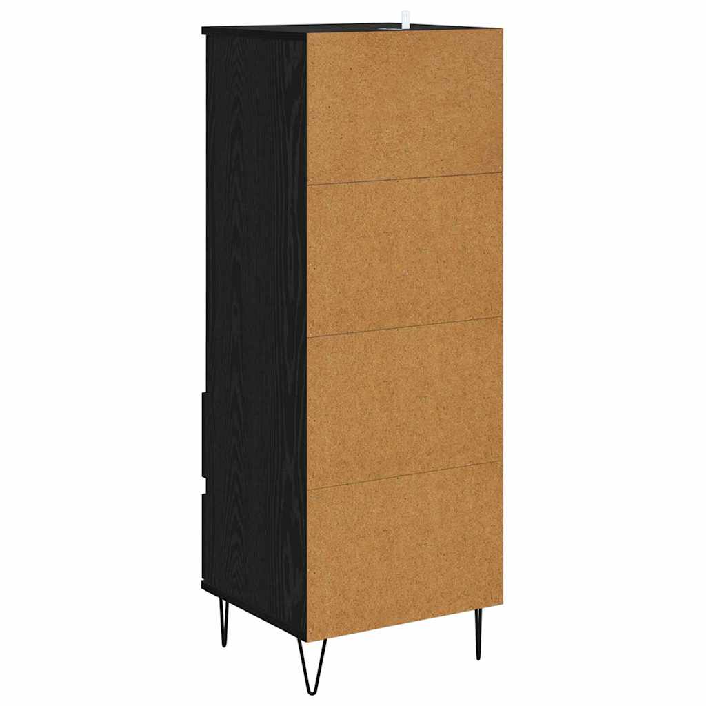 vidaXL Highboard Μαύρη Οξυά 40 x 36 x 110 εκ. Επεξεργασμένο ξύλο