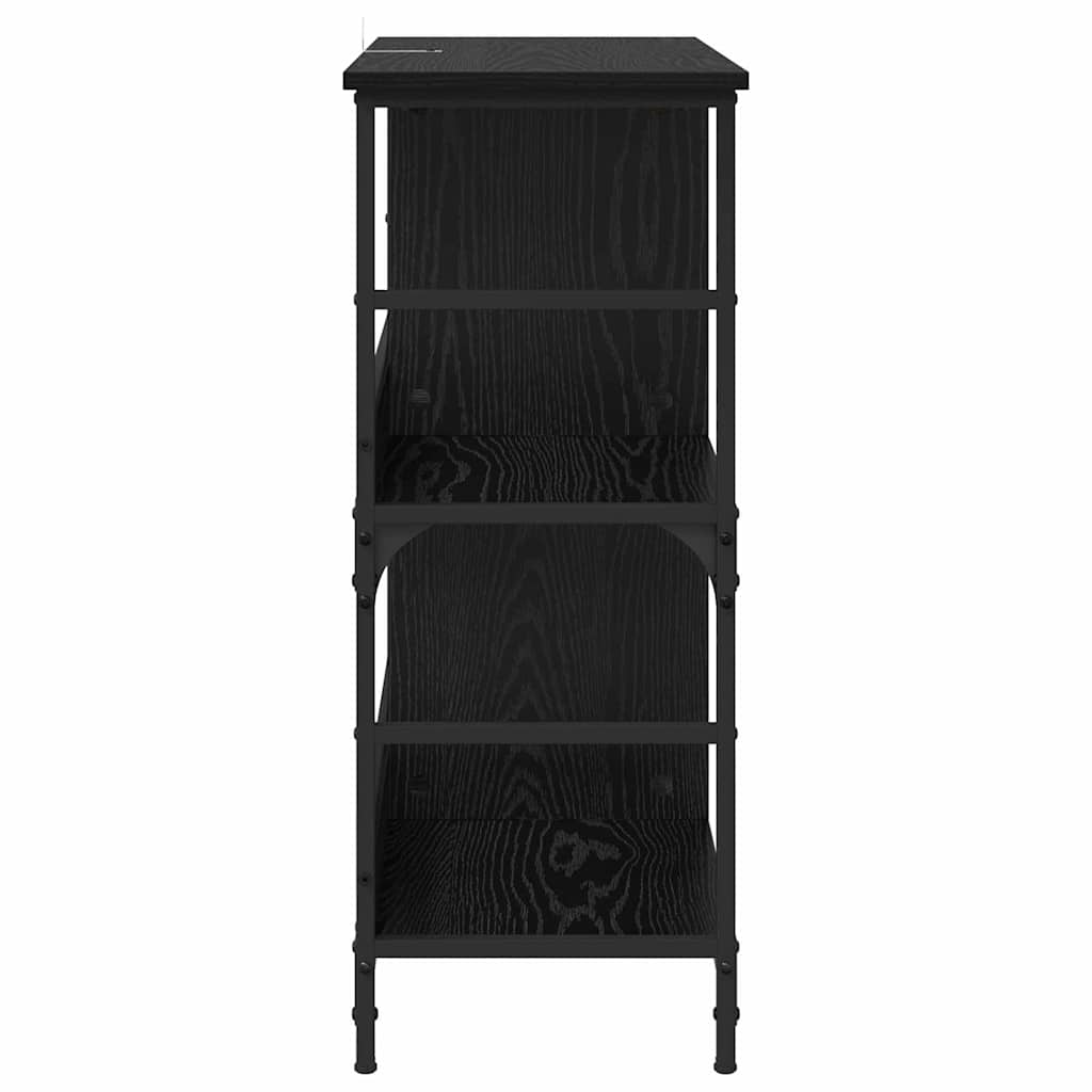 vidaXL Ράφι Βιβλίων Μαύρη δρυς 78.5 x 33 x 82 εκ Επεξεργασμένο ξύλο