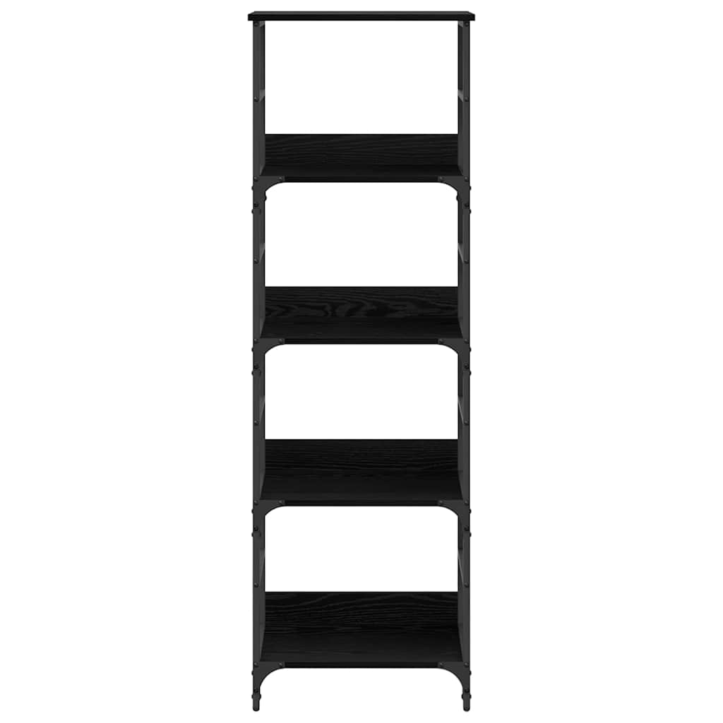 vidaXL Ράφι Βιβλίων Μαύρη Οξυά 50 x 33 x 153 εκ Επεξεργασμένο ξύλο
