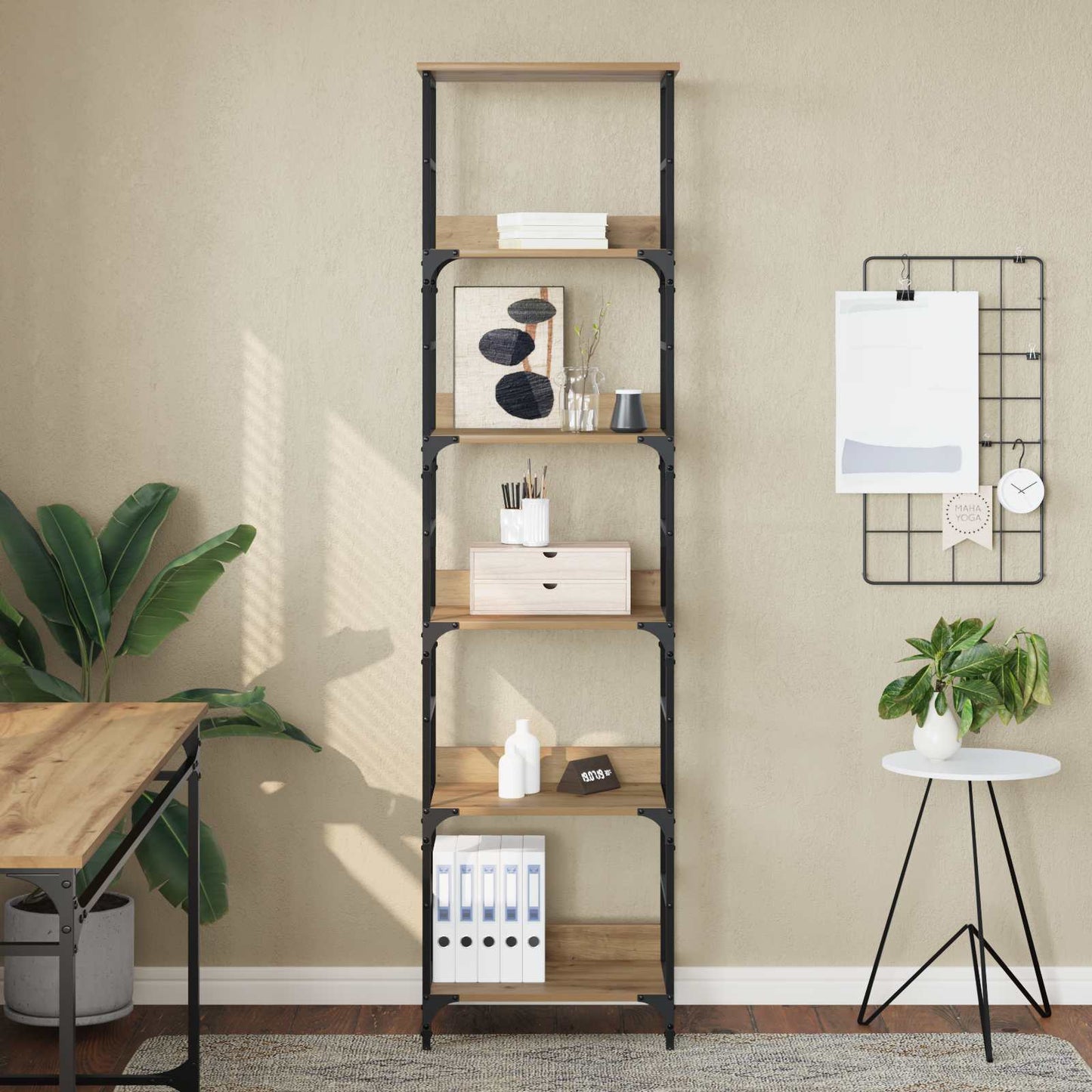 vidaXL Ράφι Βιβλίων Artisan Oak 50 x 33 x 188,5 εκ Επεξεργασμένο ξύλο