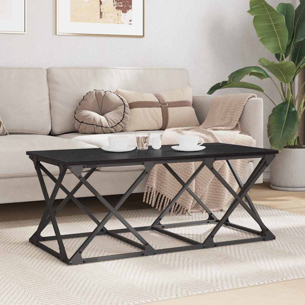 vidaXL Τραπεζάκι σαλονιού Μαύρη δρυς 100 x 49 x 40 εκ