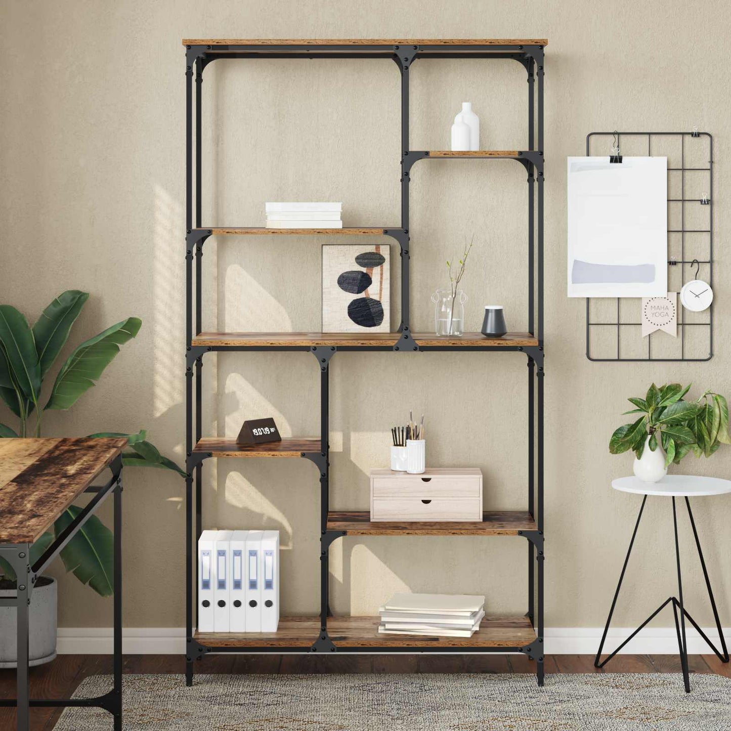 vidaXL Ράφι Βιβλίων Παλιό ξύλο 99 x 35,5 x 176 cm Επεξεργασμένο ξύλο
