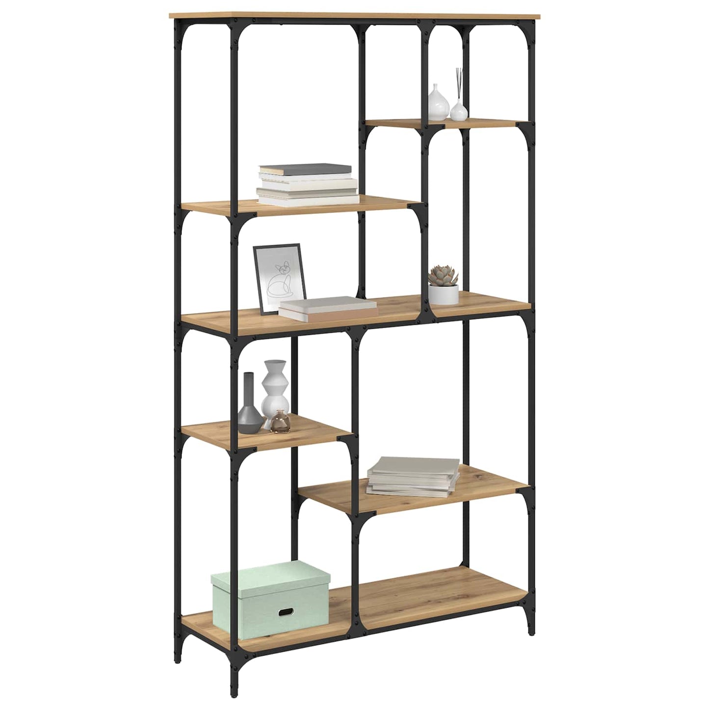 vidaXL Ράφι Βιβλίων Artisan Oak 99 x 35,5 x 176 cm Επεξεργασμένο ξύλο