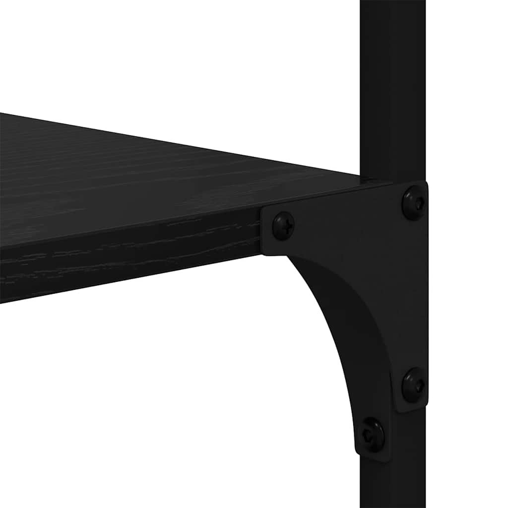 vidaXL Ράφι Βιβλίων Μαύρη Οξυά 99 x 35,5 x 176 cm Επεξεργασμένο ξύλο