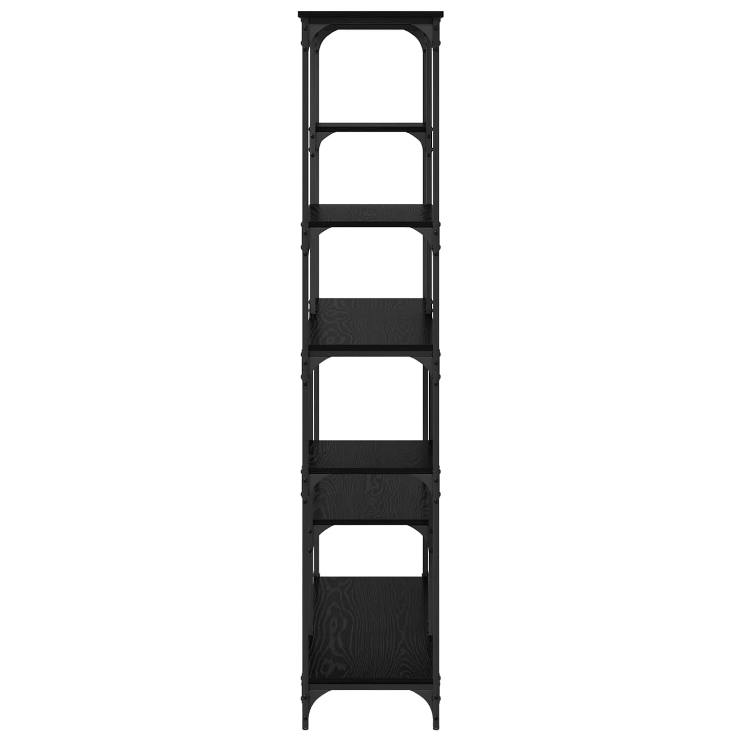 vidaXL Ράφι Βιβλίων Μαύρη Οξυά 99 x 35,5 x 176 cm Επεξεργασμένο ξύλο