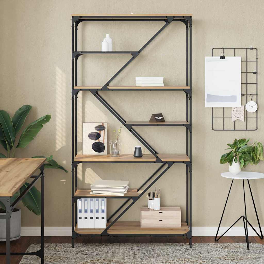 vidaXL Ράφι Βιβλίων Artisan Oak 91 x 36 x 176 εκ Επεξεργασμένο ξύλο