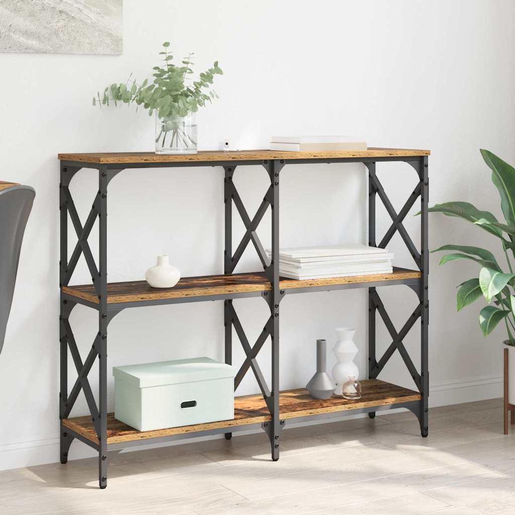 vidaXL Τραπέζι κονσόλας Παλιό ξύλο 100 x 28 x 80,5 εκ.