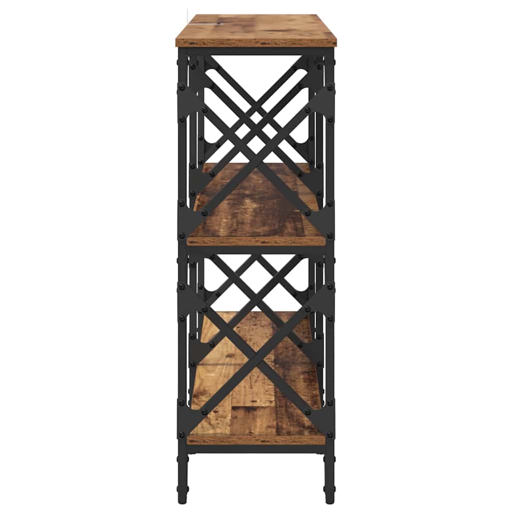 vidaXL Τραπέζι κονσόλας Παλιό ξύλο 100 x 28 x 80,5 εκ.