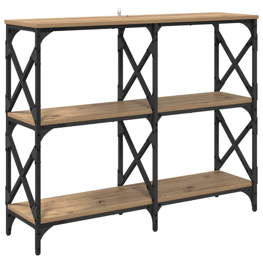 vidaXL Τραπέζι κονσόλας Artisan Oak 100 x 28 x 80,5 εκ.