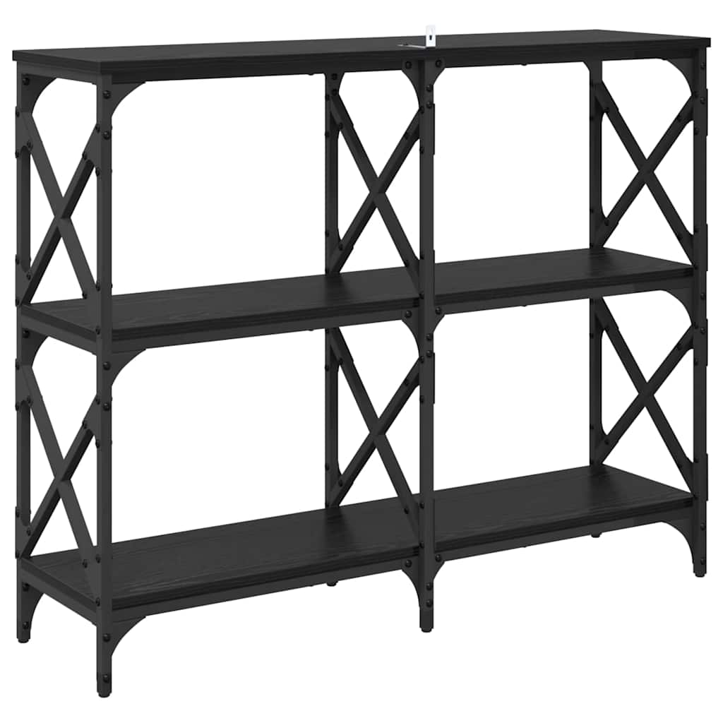 vidaXL Τραπέζι κονσόλας Μαύρη Οξυά 100 x 28 x 80,5 εκ.