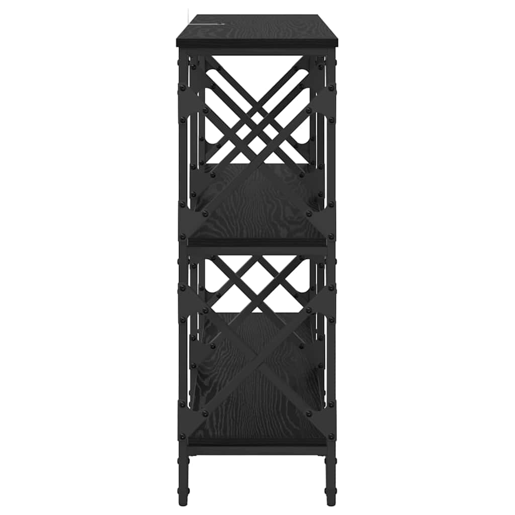 vidaXL Τραπέζι κονσόλας Μαύρη Οξυά 100 x 28 x 80,5 εκ.