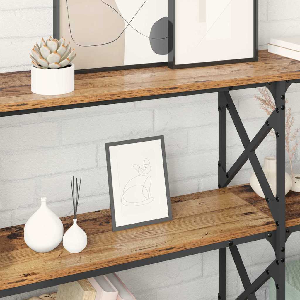 vidaXL Τραπέζι κονσόλας Παλιό ξύλο 156 x 28 x 80,5 εκ.