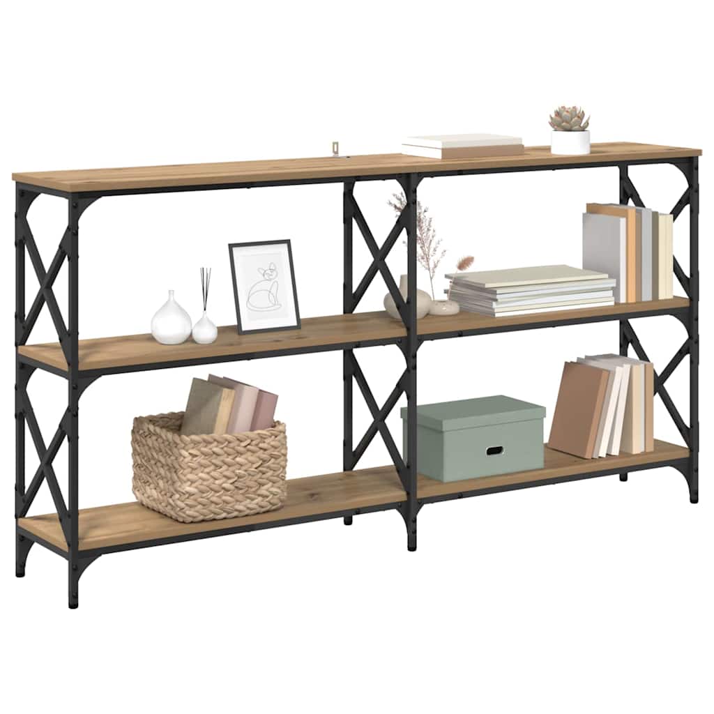 vidaXL Τραπέζι κονσόλας Artisan Oak 156 x 28 x 80,5 εκ.