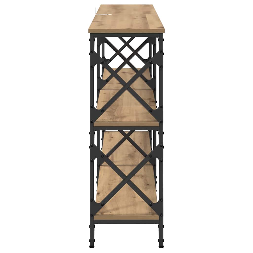 vidaXL Τραπέζι κονσόλας Artisan Oak 156 x 28 x 80,5 εκ.