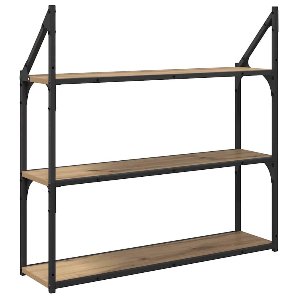 vidaXL Ράφι Τοίχου Artisan Oak 80 x 21 x 78,5 cm Επεξεργασμένο ξύλο
