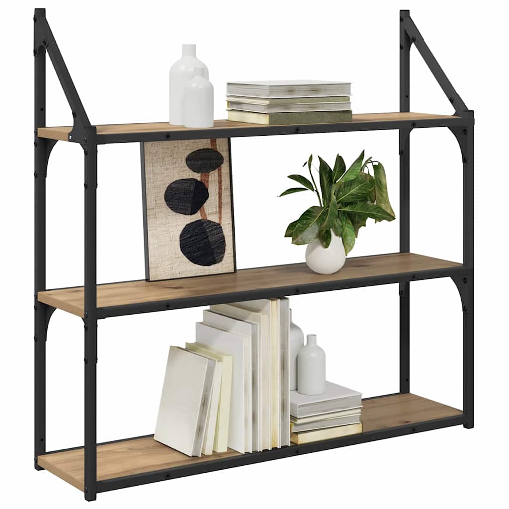 vidaXL Ράφι Τοίχου Artisan Oak 80 x 21 x 78,5 cm Επεξεργασμένο ξύλο