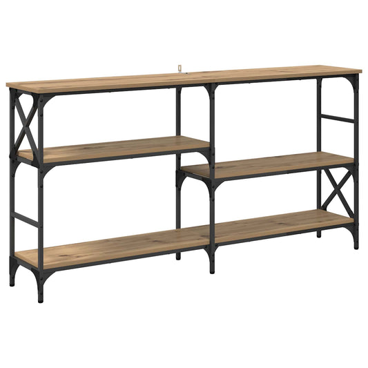 vidaXL Τραπέζι κονσόλας με ράφι Artisan Oak 150 x 29 x 76,5 εκ