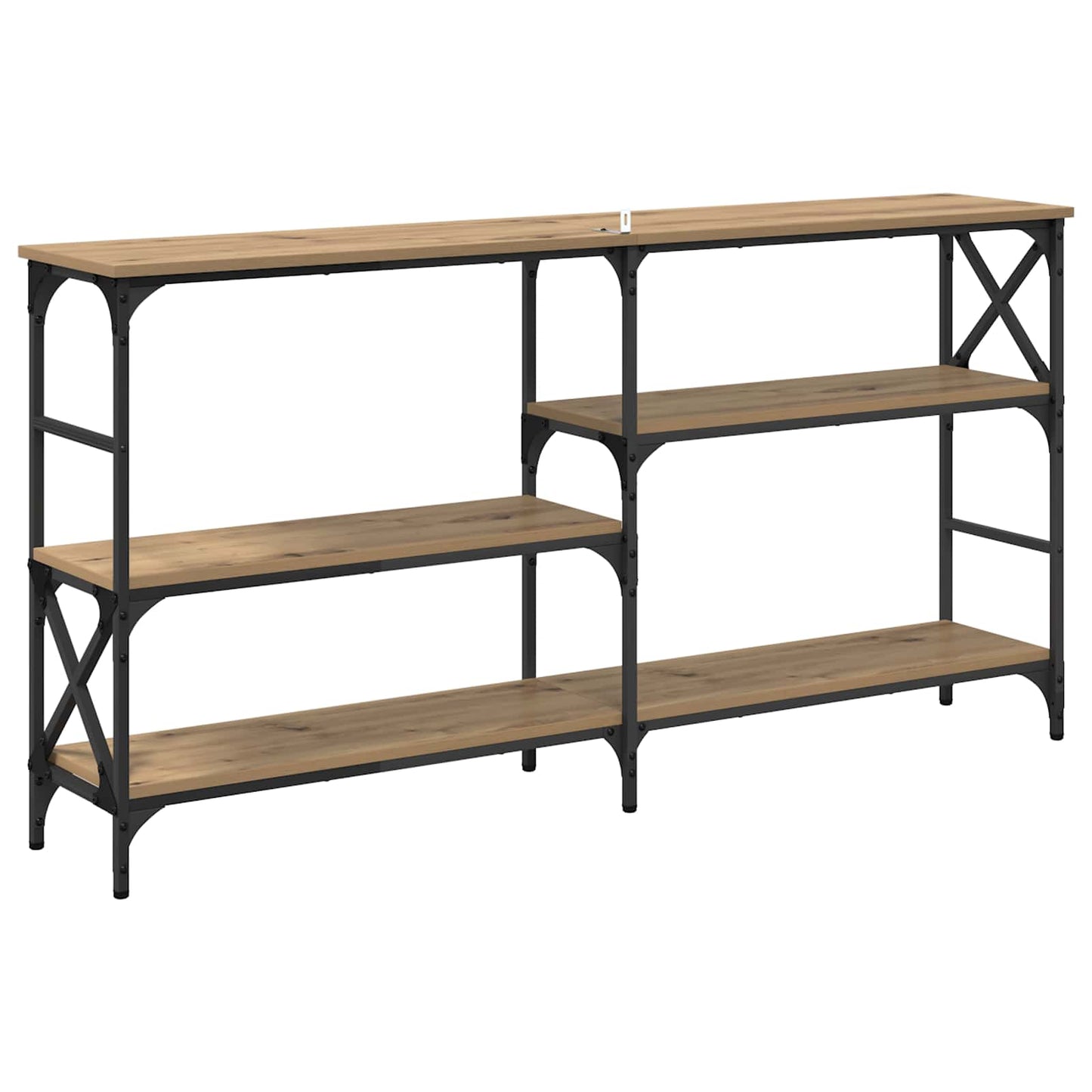 vidaXL Τραπέζι κονσόλας με ράφι Artisan Oak 150 x 29 x 76,5 εκ