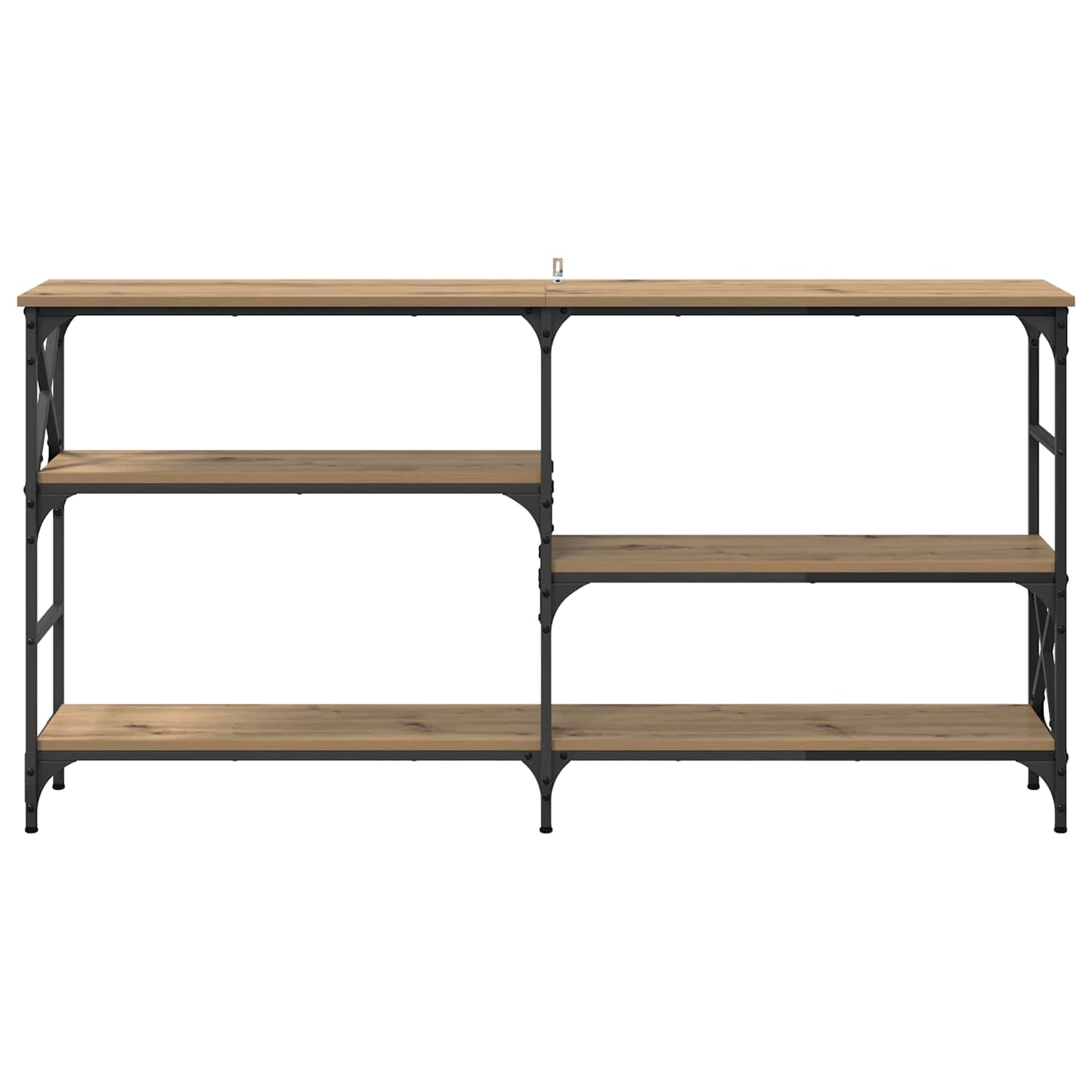 vidaXL Τραπέζι κονσόλας με ράφι Artisan Oak 150 x 29 x 76,5 εκ
