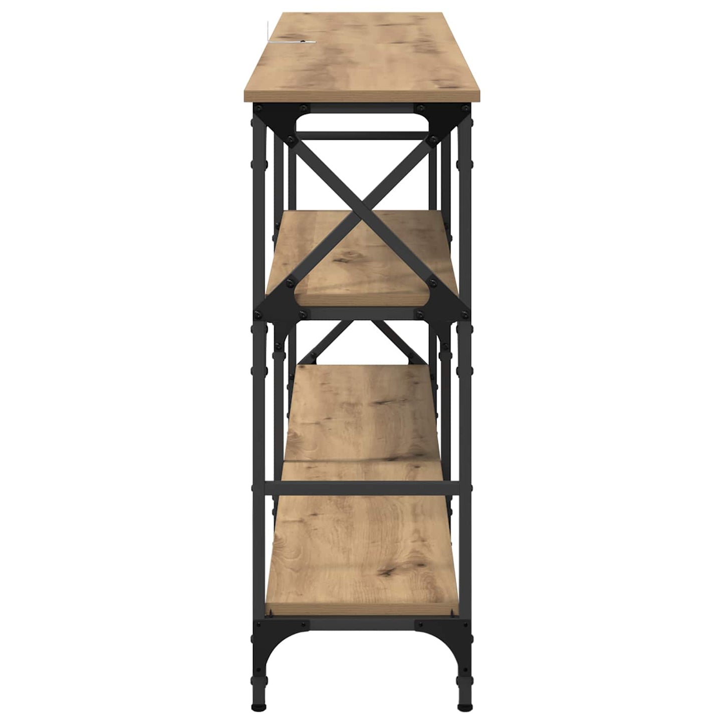 vidaXL Τραπέζι κονσόλας με ράφι Artisan Oak 150 x 29 x 76,5 εκ
