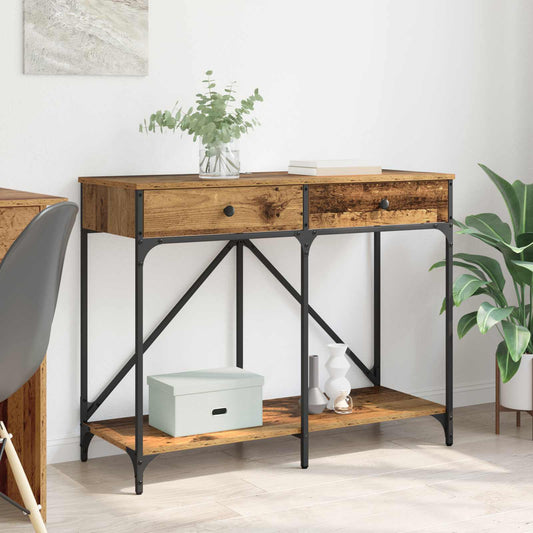 vidaXL Τραπέζι κονσόλας Παλιό Ξύλο 100 x 39 x 78,5 εκ