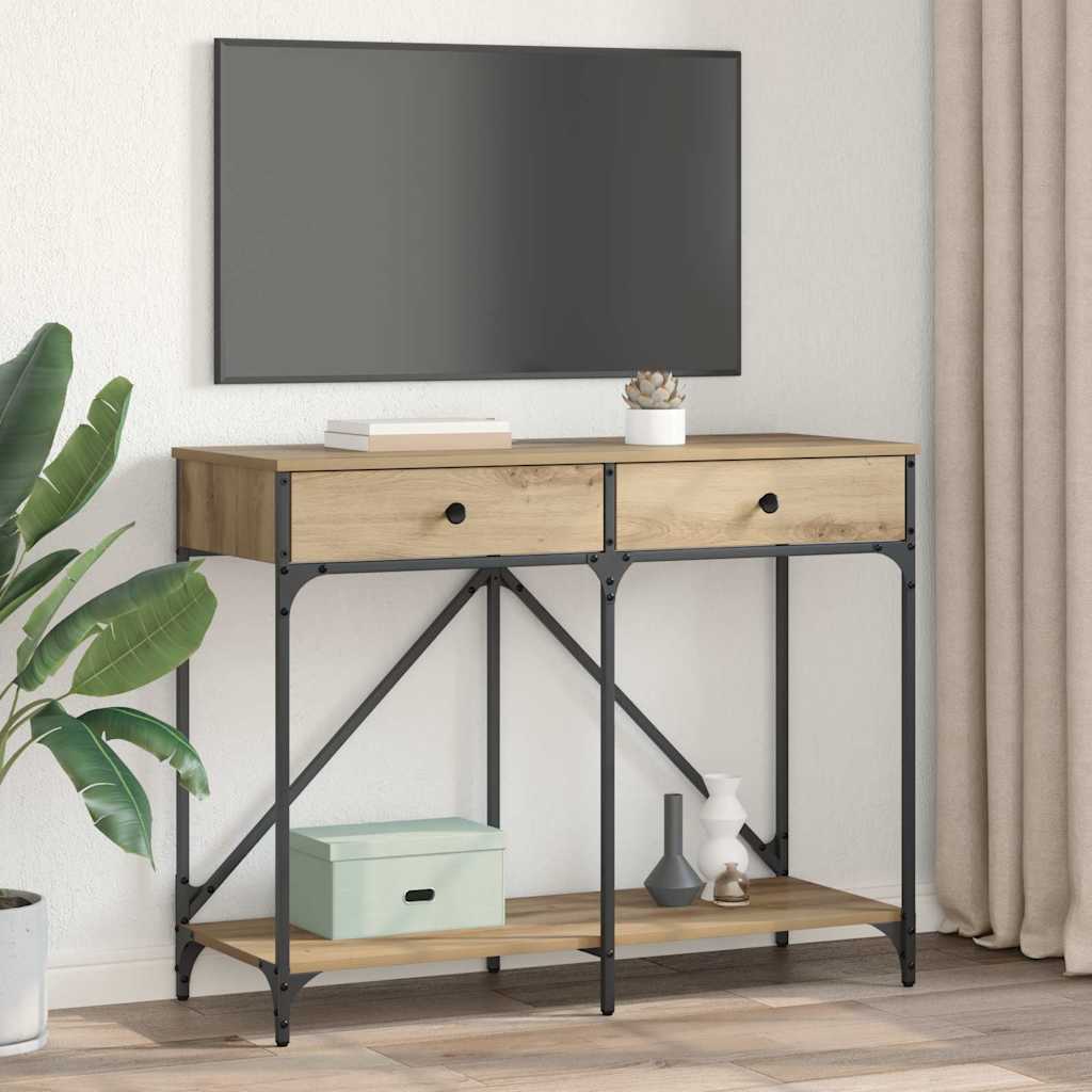 vidaXL Τραπέζι κονσόλας με συρτάρι Artisan Oak 100 x 39 x 78,5 εκ