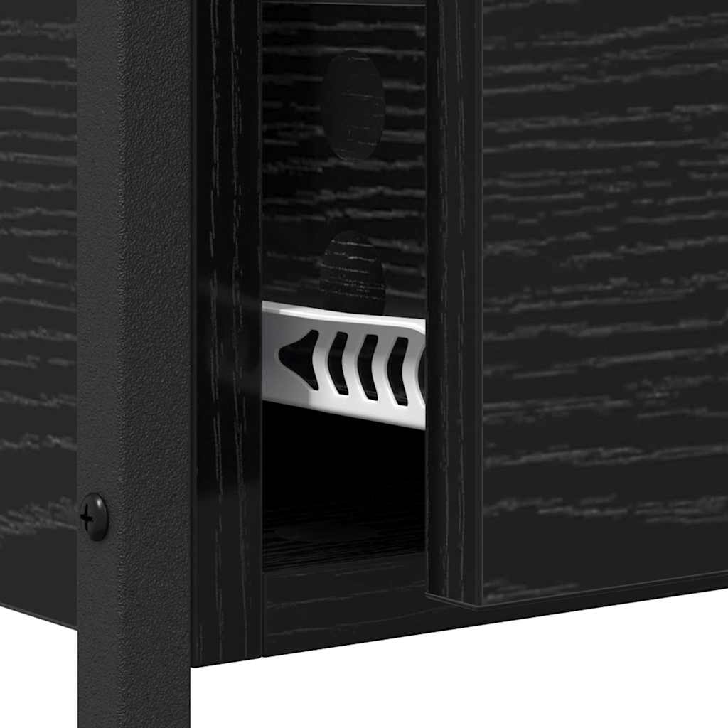 vidaXL Τραπέζι κονσόλας με συρτάρι Μαύρη Οξυά 100 x 39 x 78,5 εκ