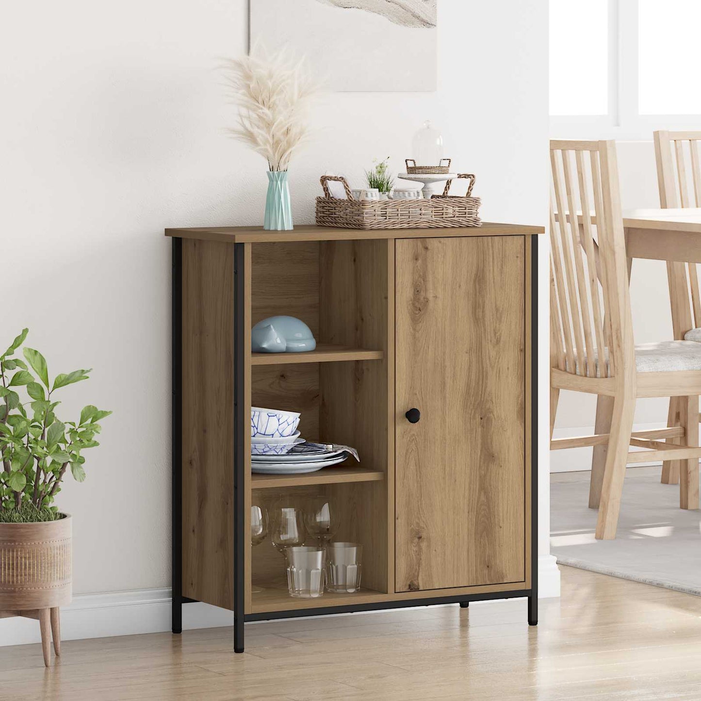 vidaXL Πλαϊνό γραφείο Artisan Oak 70 x 30 x 80 εκ. Επεξεργασμένο ξύλο