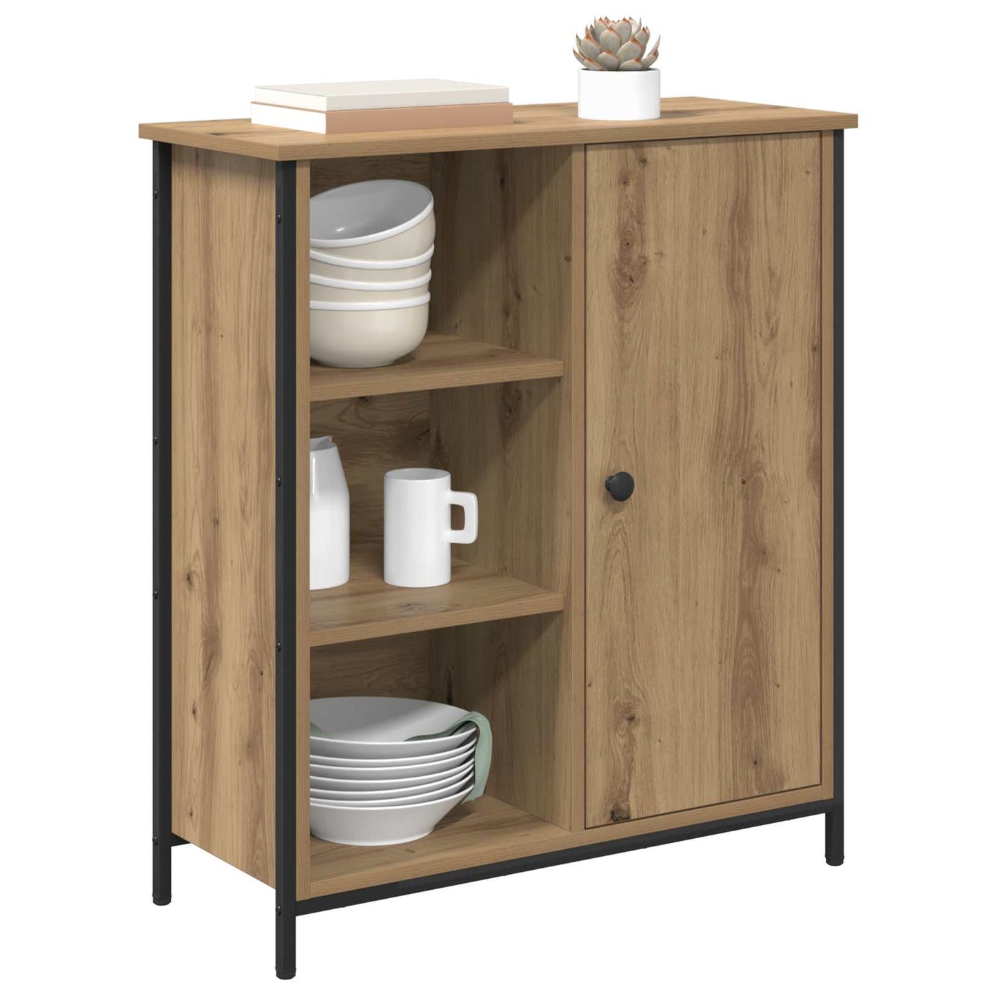 vidaXL Πλαϊνό γραφείο Artisan Oak 70 x 30 x 80 εκ. Επεξεργασμένο ξύλο