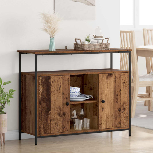 vidaXL Πλαϊνό γραφείο Παλιό Ξύλο 100 x 35 x 80 εκ. Επεξεργασμένο Ξύλο