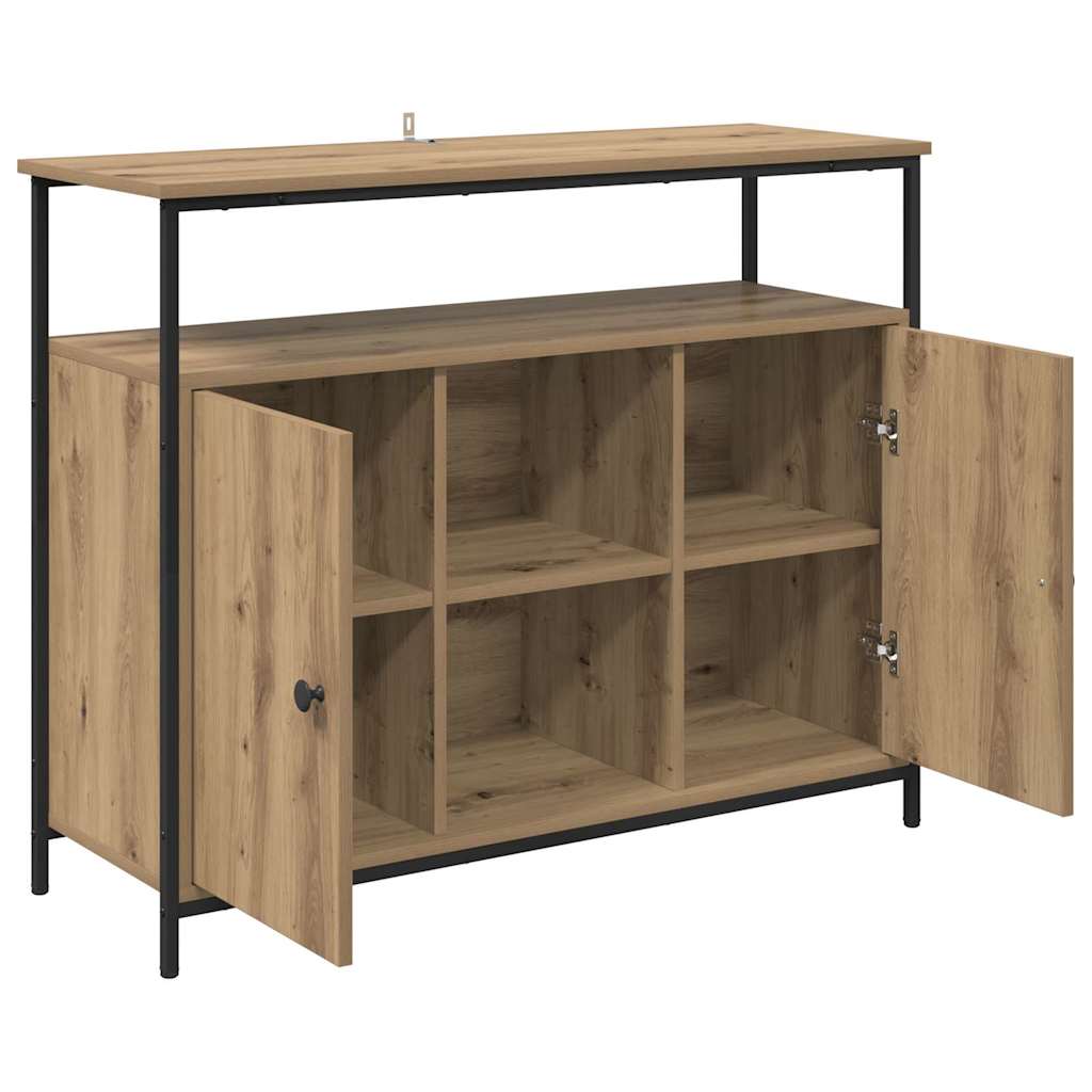 vidaXL Πλαϊνό γραφείο Artisan Oak 100 x 35 x 80 εκ. Επεξεργασμένο ξύλο