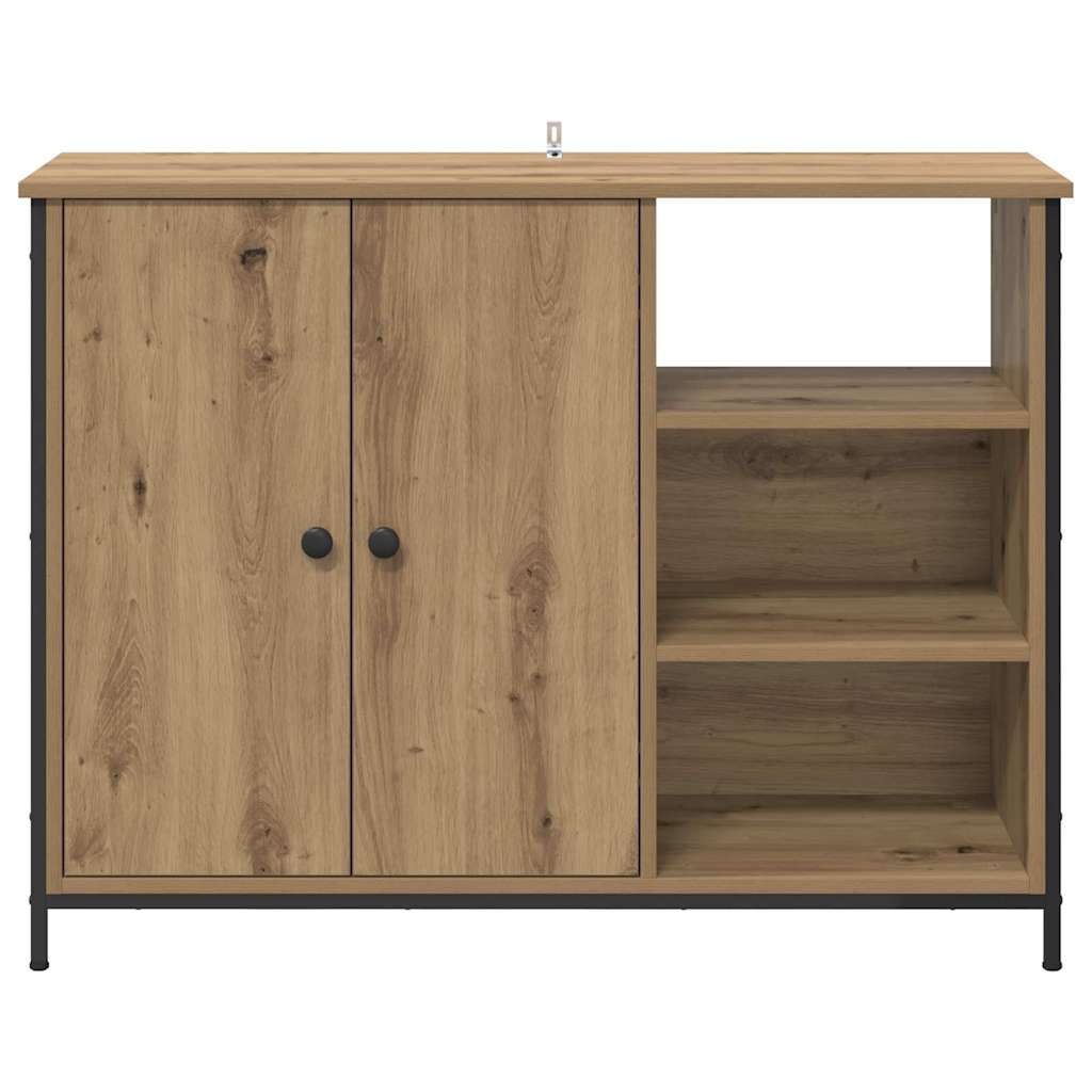 vidaXL Πλαϊνό γραφείο Artisan Oak 100 x 33 x 75 εκ Επεξεργασμένο ξύλο