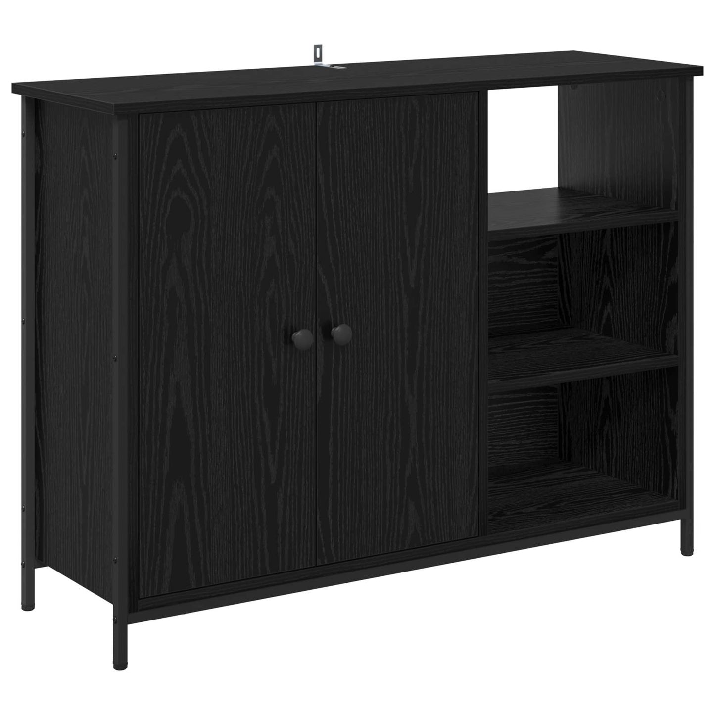 vidaXL Πλαϊνό γραφείο Μαύρη Οξυά 100 x 33 x 75 εκ Επεξεργασμένο ξύλο