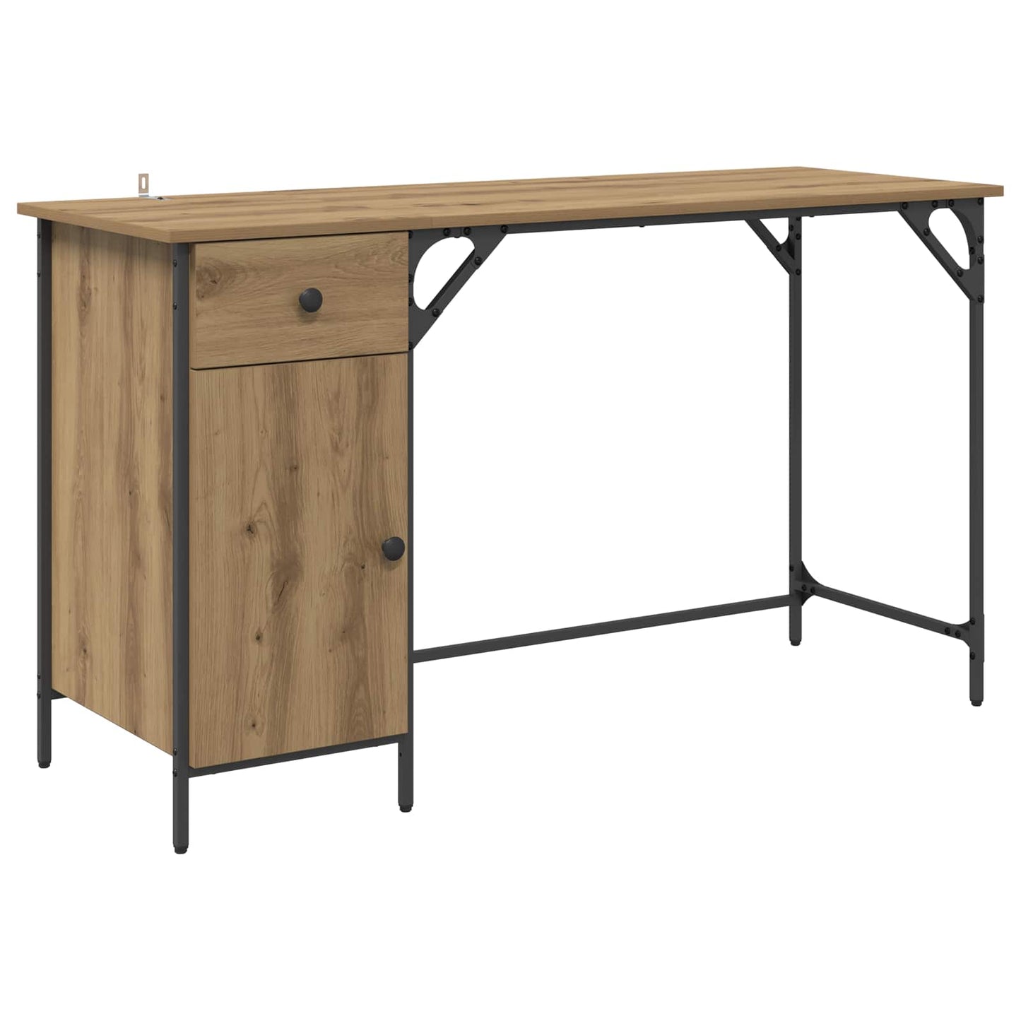 vidaXL Γραφείο Υπολογιστή Artisan Oak 131 x 48 x 75 εκ.