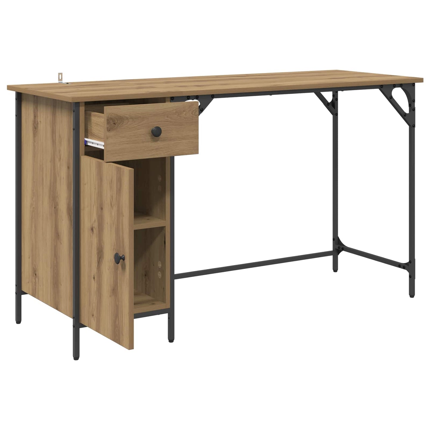 vidaXL Γραφείο Υπολογιστή Artisan Oak 131 x 48 x 75 εκ.