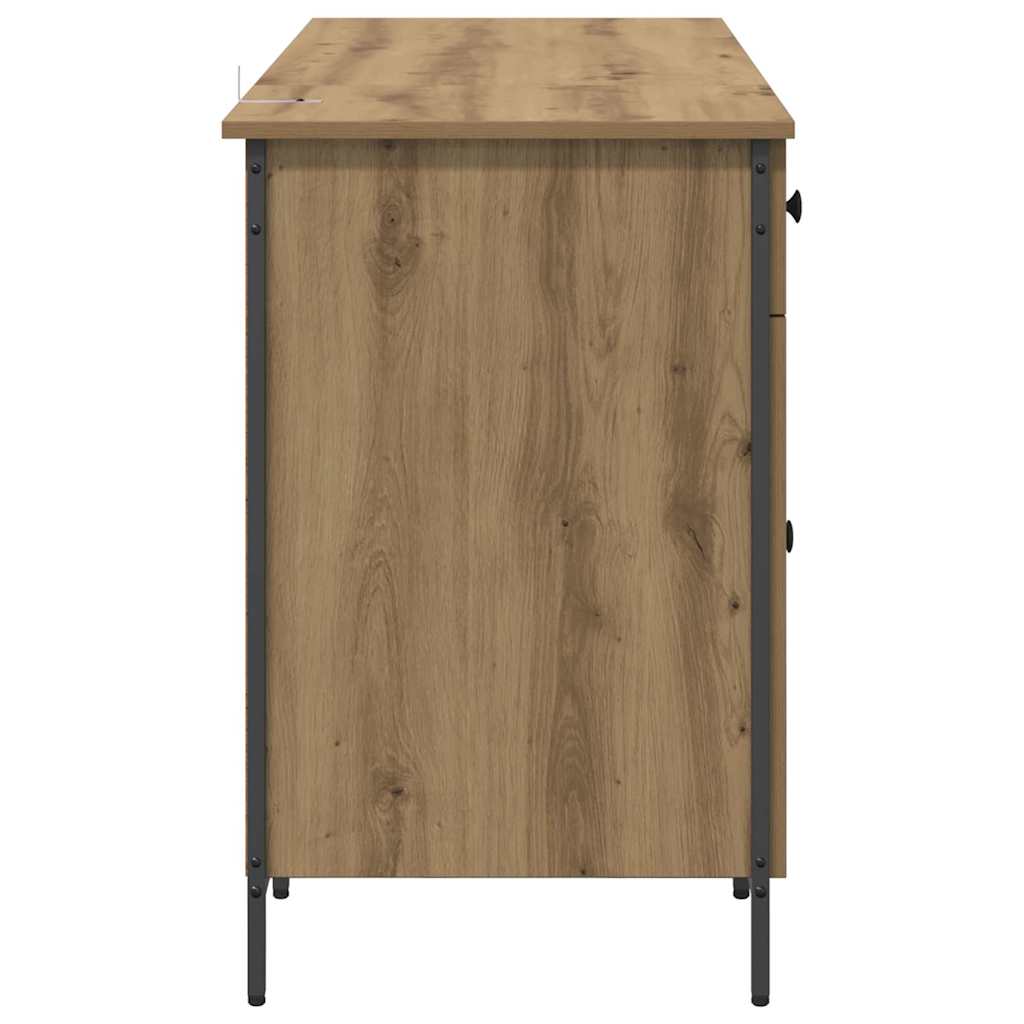 vidaXL Γραφείο Υπολογιστή με συρτάρι Artisan Oak 131 x 48 x 75 εκ.