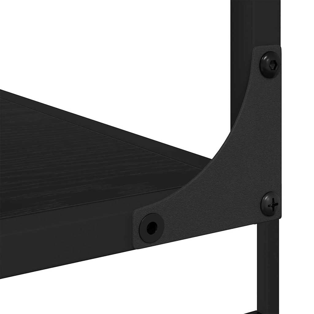 vidaXL Βιβλιοθήκη Μαύρη δρυς 81 x 36 x 176 εκ Επεξεργασμένο ξύλο