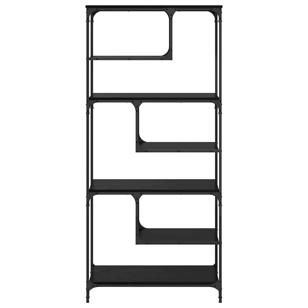 vidaXL Βιβλιοθήκη Μαύρη δρυς 81 x 36 x 176 εκ Επεξεργασμένο ξύλο