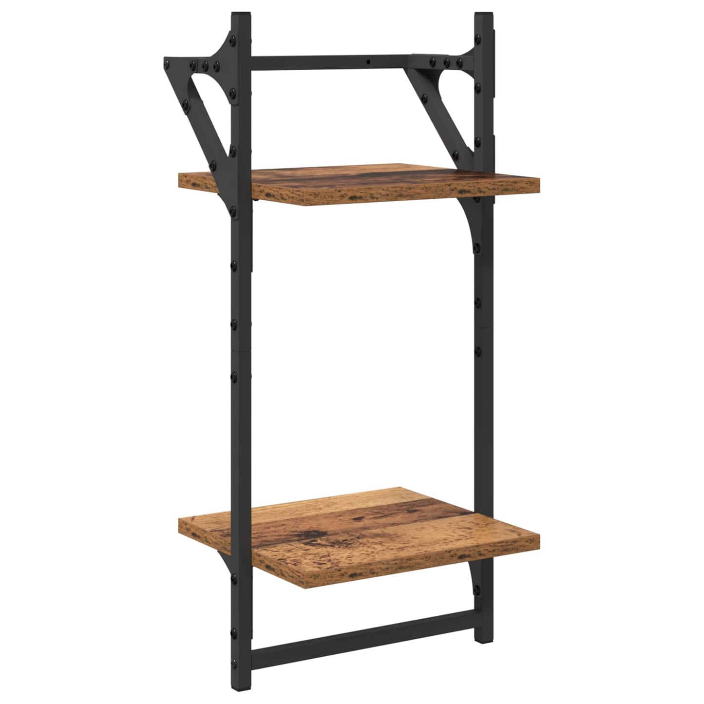 vidaXL Σετ ραφιών τοίχου 6 τμχ. Παλιό Ξύλο 100 x 25 x 30 cm